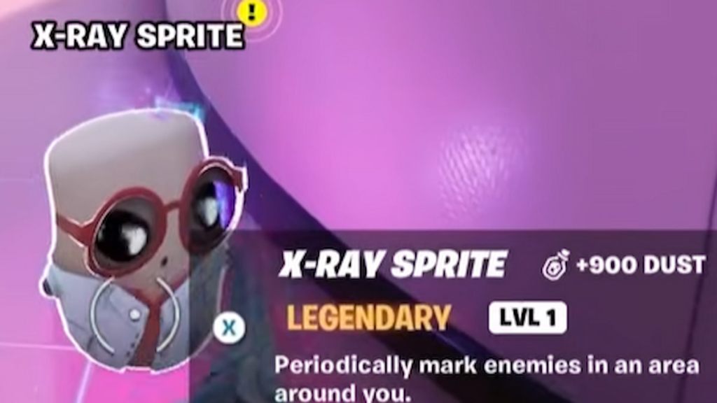 Finding an x-ray sprite in fortnite