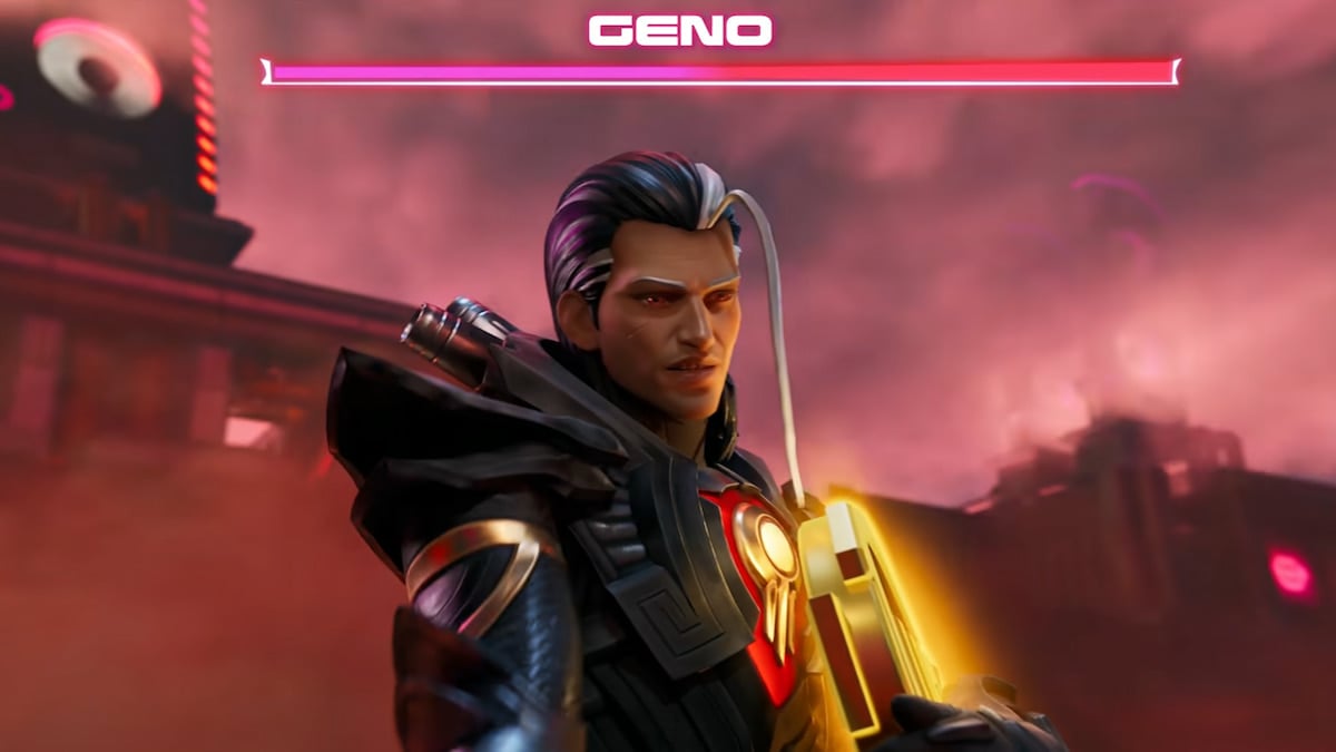 Geno holding coin in fortnite