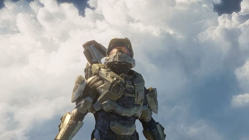Master Chief staring at the sky
