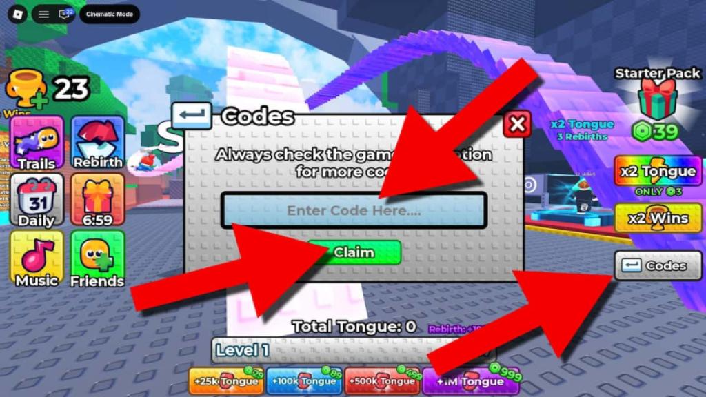 How to redeem +1 Tongue Escape codes
