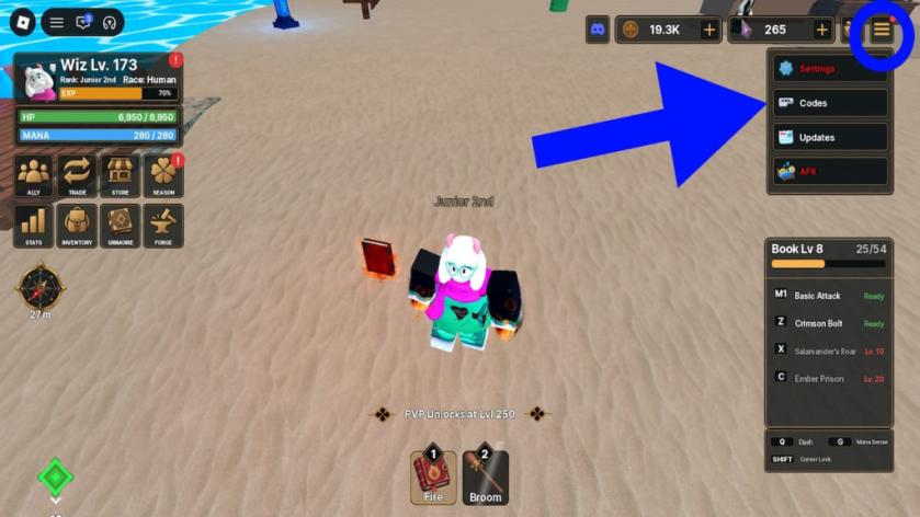 How to redeem codes in Clover Legends 