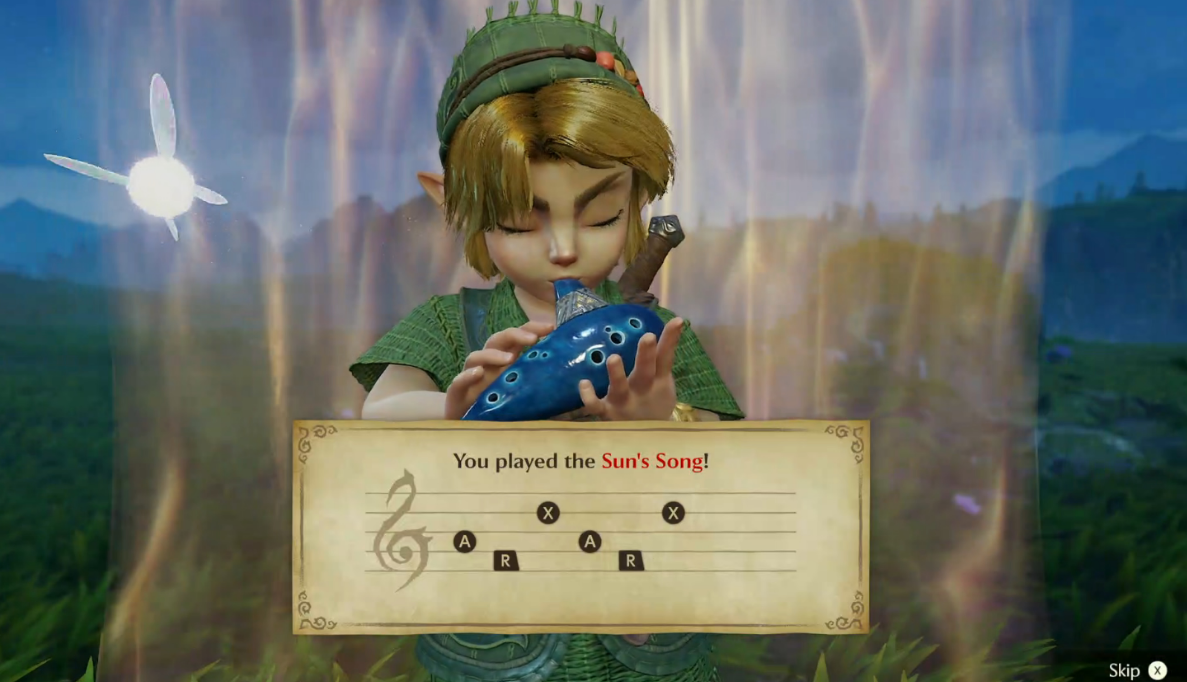 Link playing Ocarina