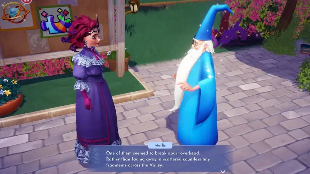 merlin talking about star fragments in disney dreamlight valley