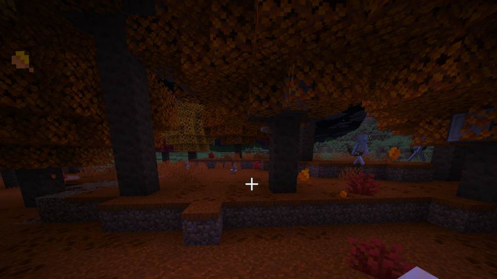 Mobs wandering around dappled forest in minecraft