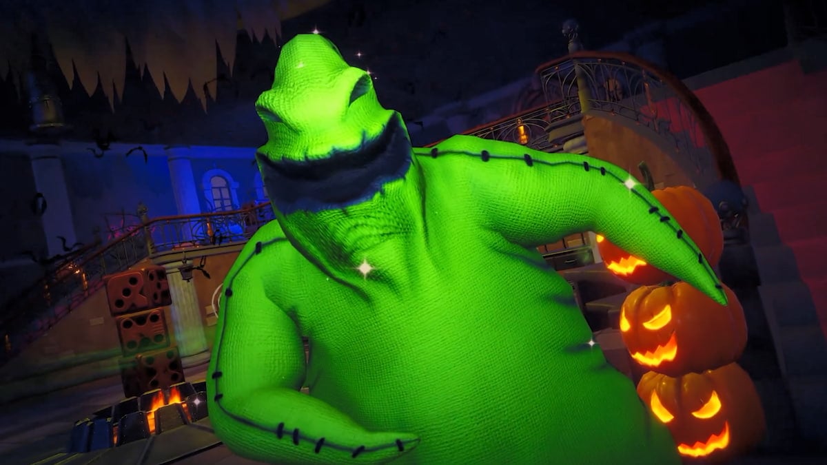 Oogie Boogie laughing in disney dreamlight valley