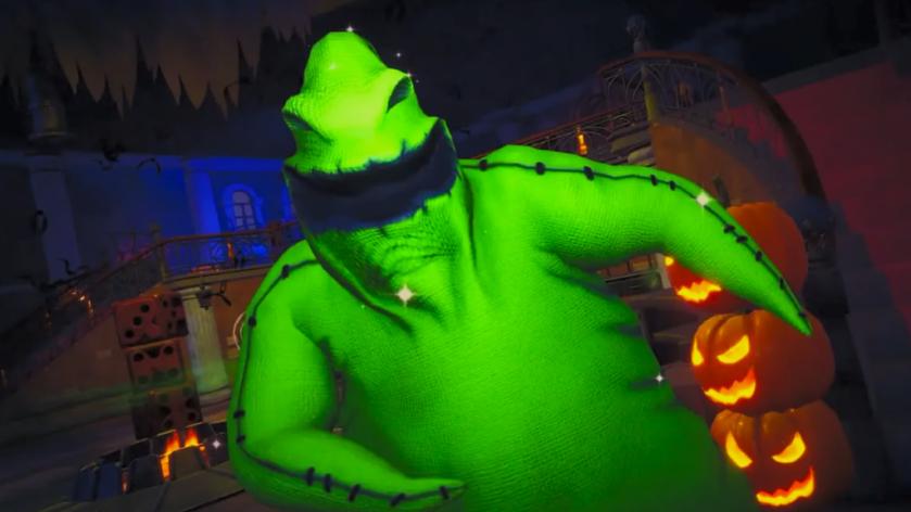 Oogie Boogie laughing in disney dreamlight valley