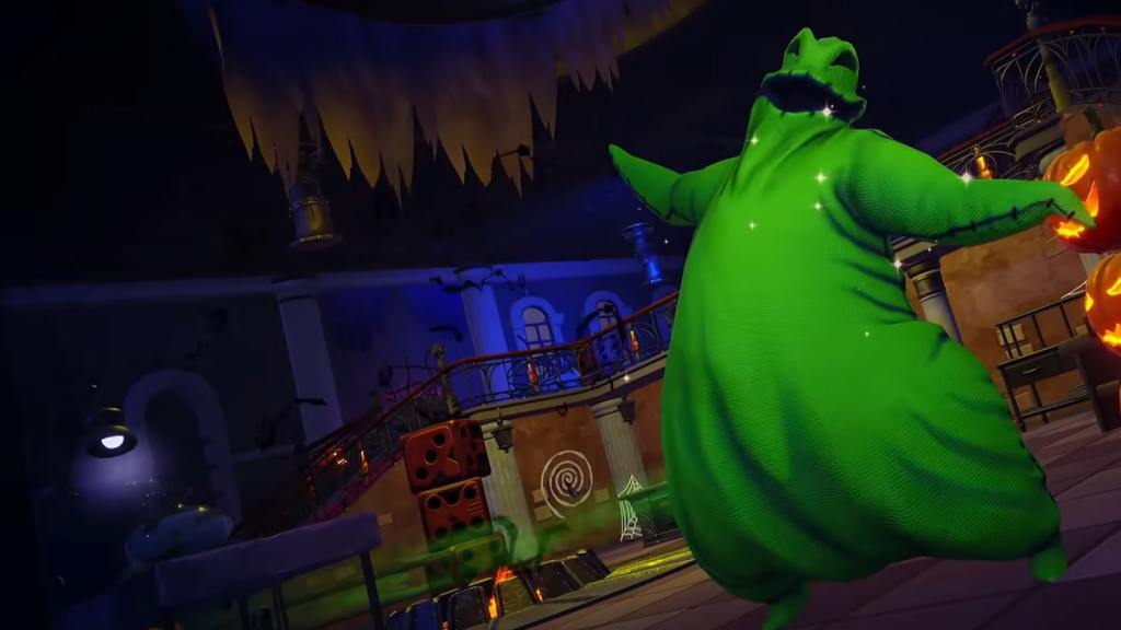 Oogie Boogie spinning in disney dreamlight valley