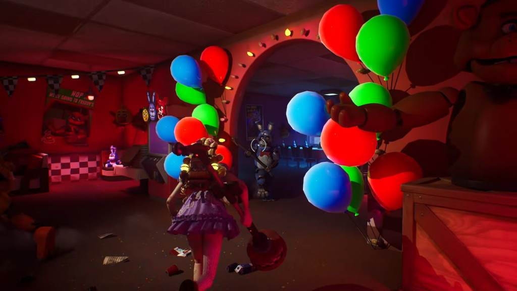 Player running toward bonnie in fortnitemares fortnite event