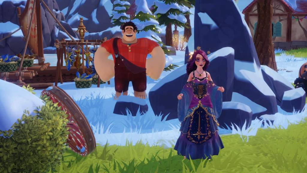 Ralph reacting to emote in disney dreamlight valley