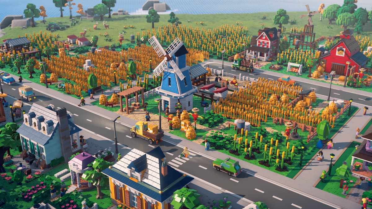 Farm buildings in LEGO Skylines.