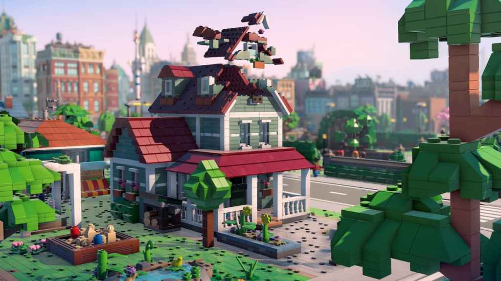 House being built out in LEGO Skylines. 