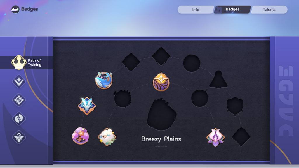 Some unlocked collection badges in aniimo