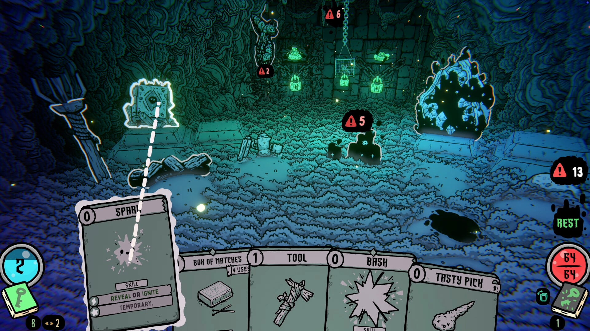 Playing out a card in Shroom and Gloom