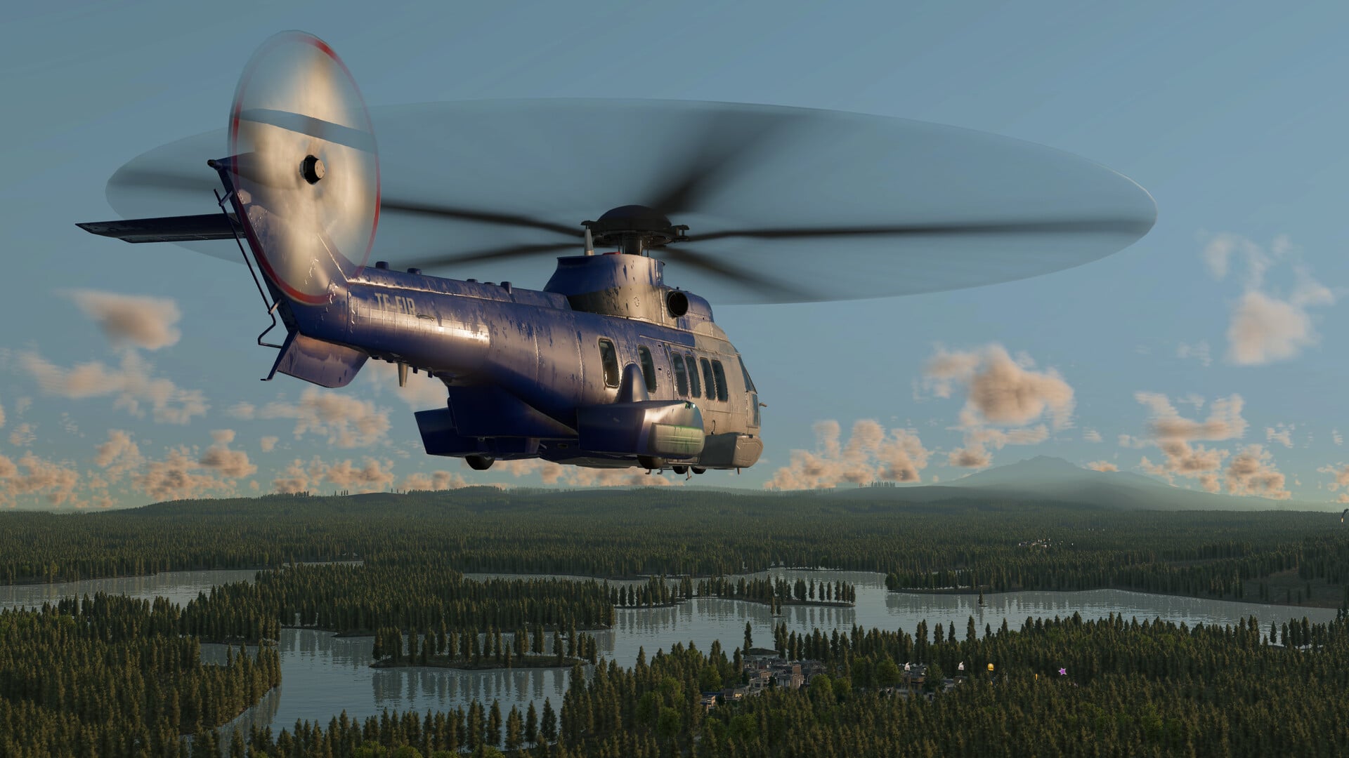 A chopper in Transport Fever 3