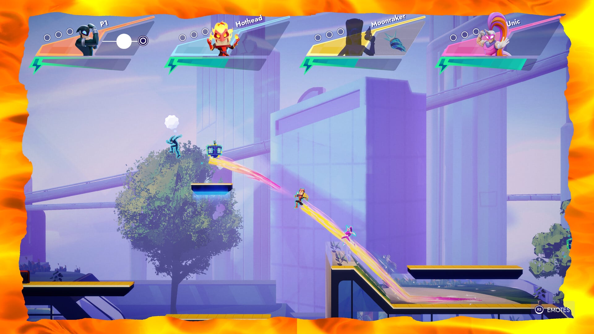 Racers running in SpeedRunners 2