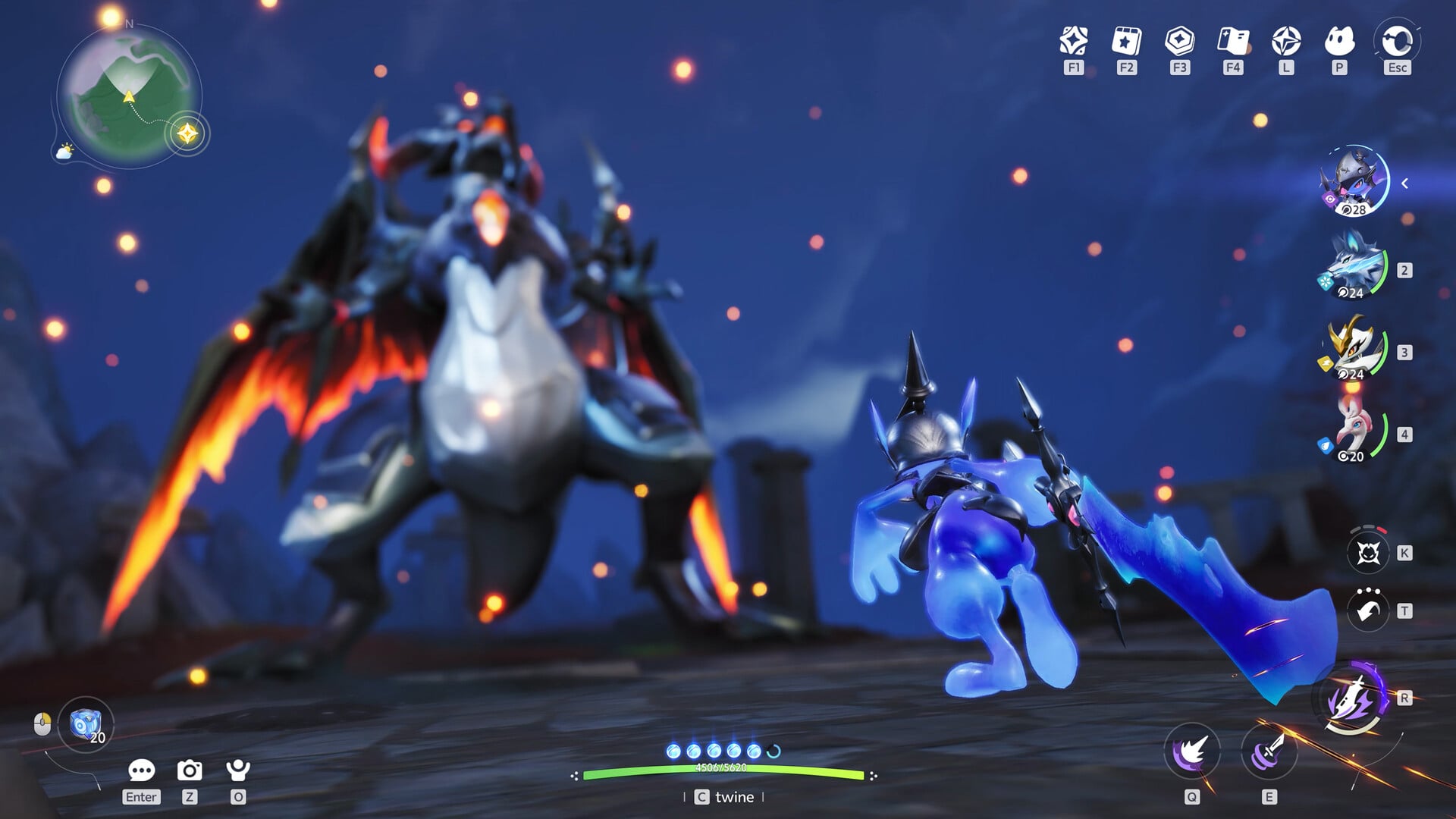 Fightning a boss in Aniimo