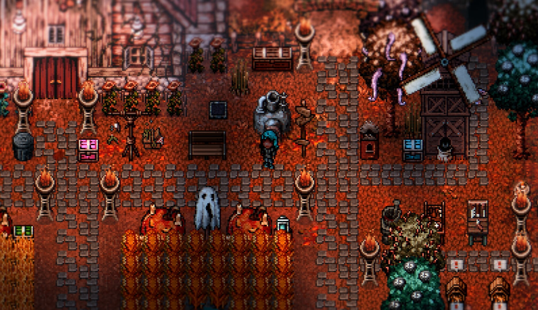 Killing an enemy in Welcome to Elderfield