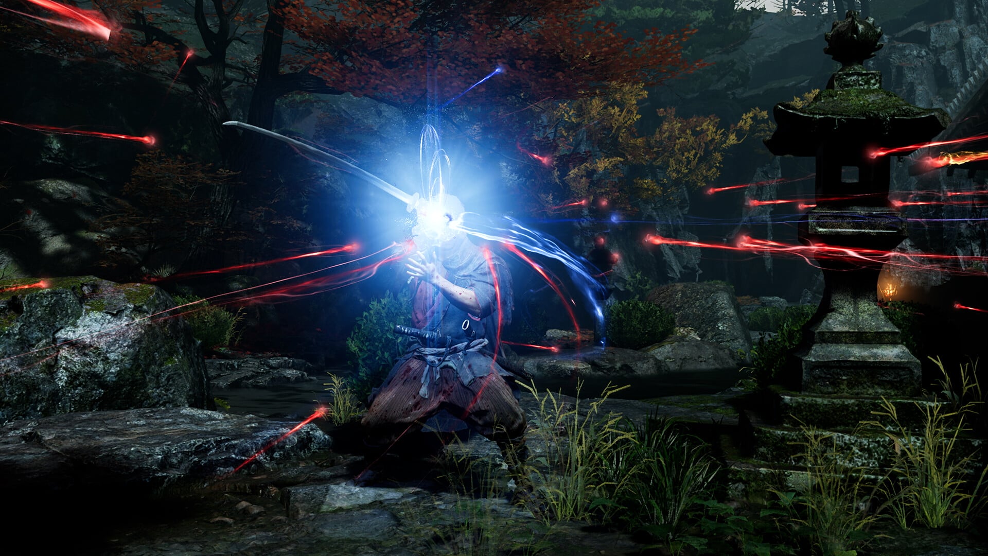 Musashi battling enemies in Onimusha