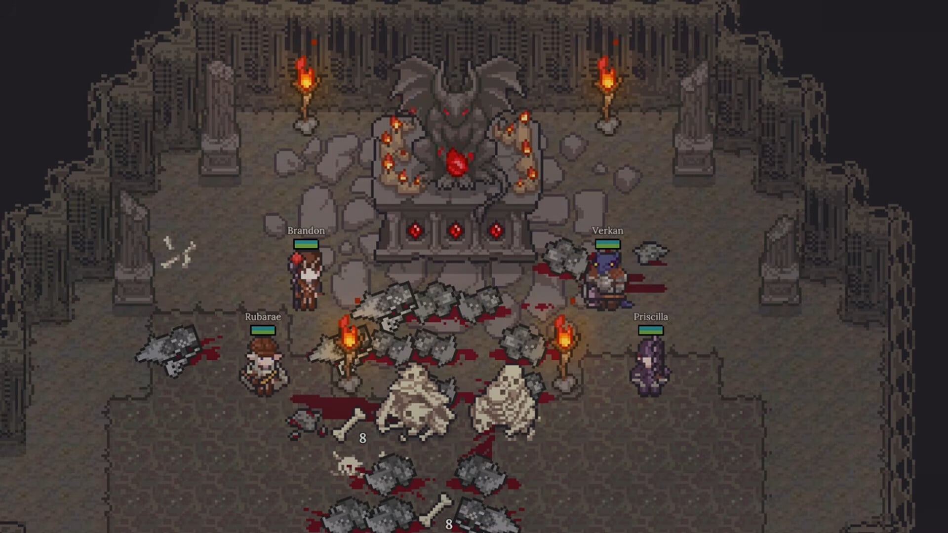 Clearing a dungeon in Dungeon Settlers