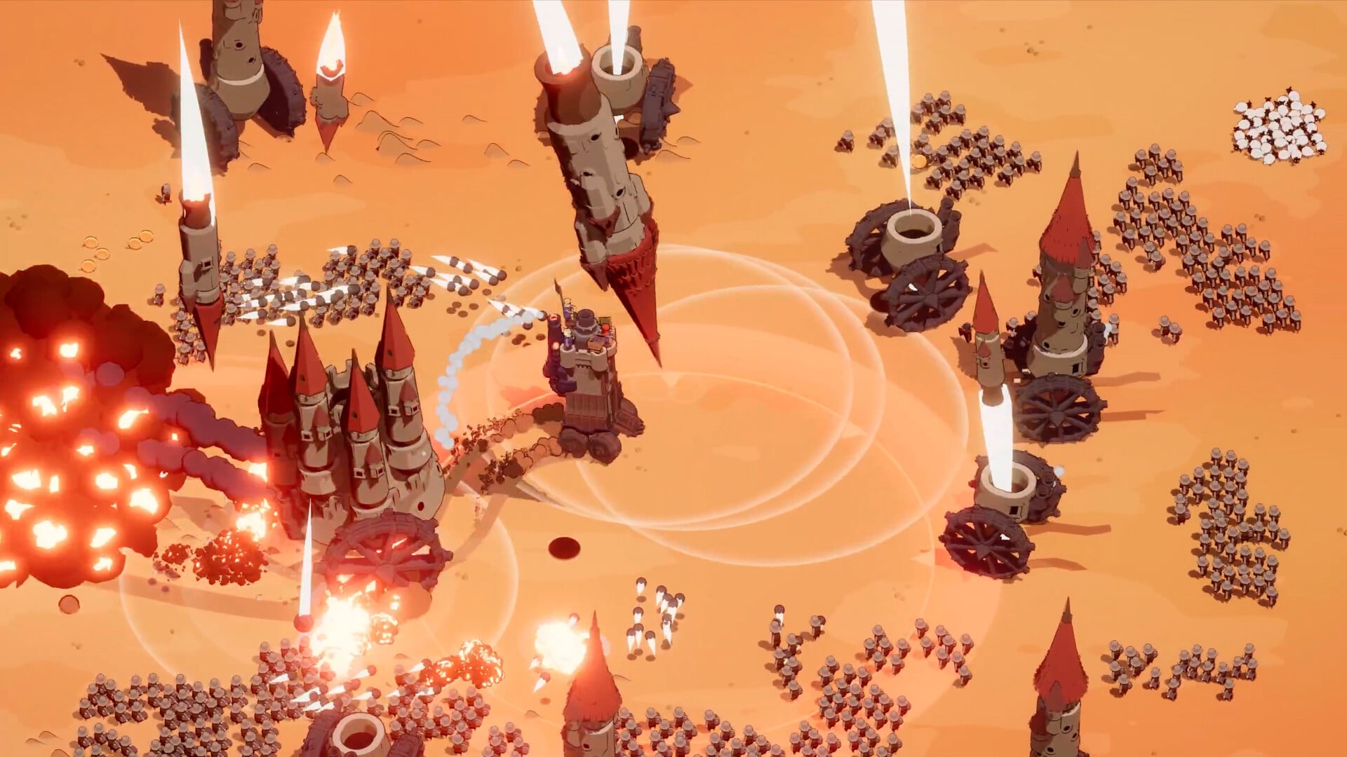 Firing on enemies in Wanderburg