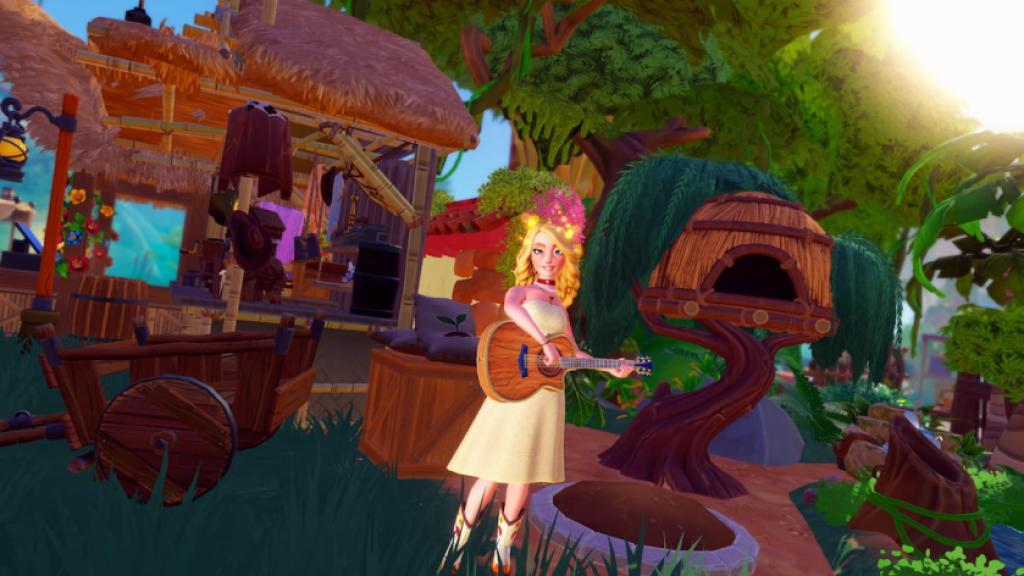 Standing by an empty flower bed in disney dreamligtht valley