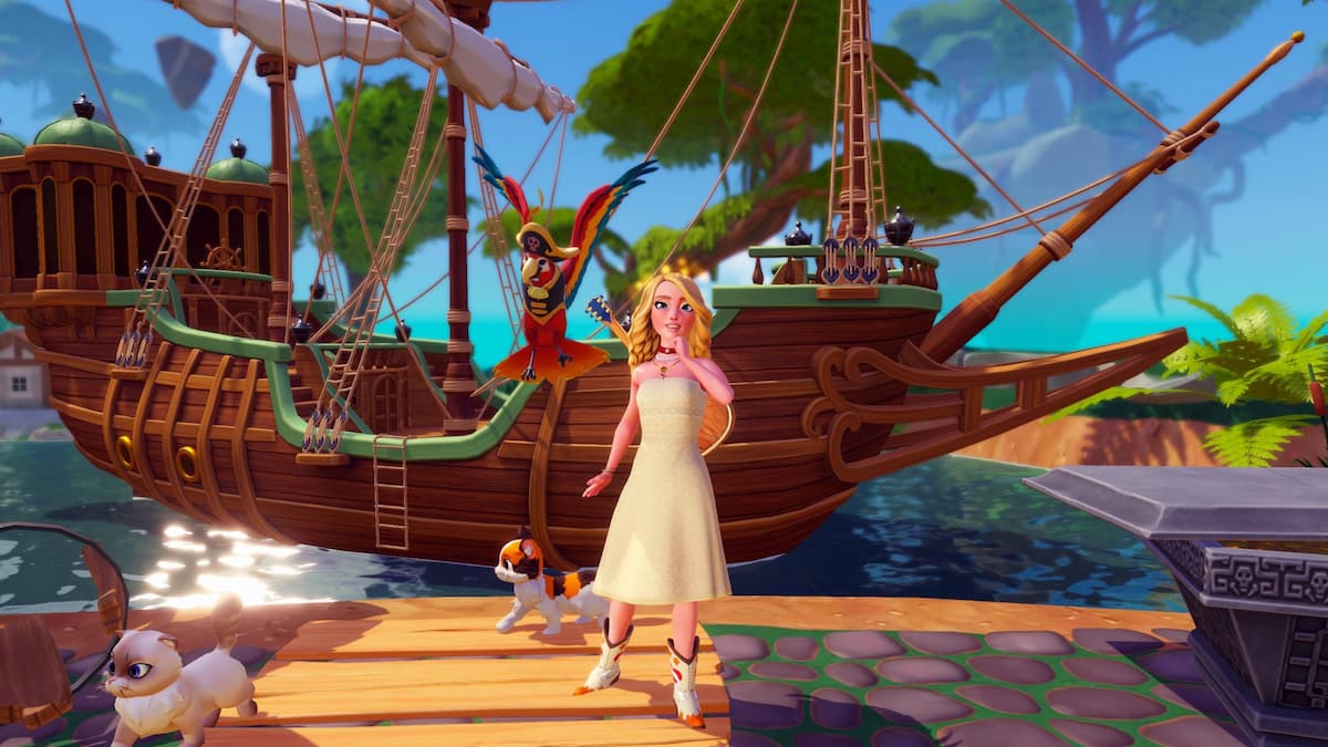 Standing by the parrot for the quiz puzzle in disney dreamlight valley