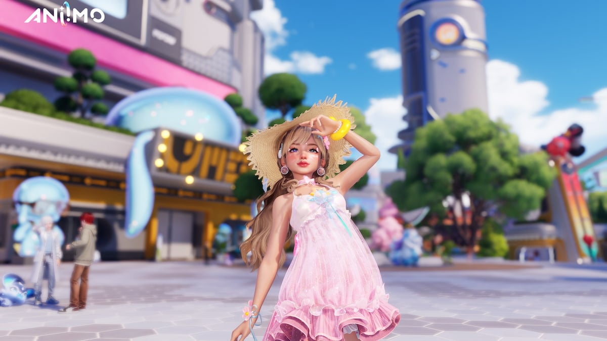 Standing is astra city by shops in aniimo