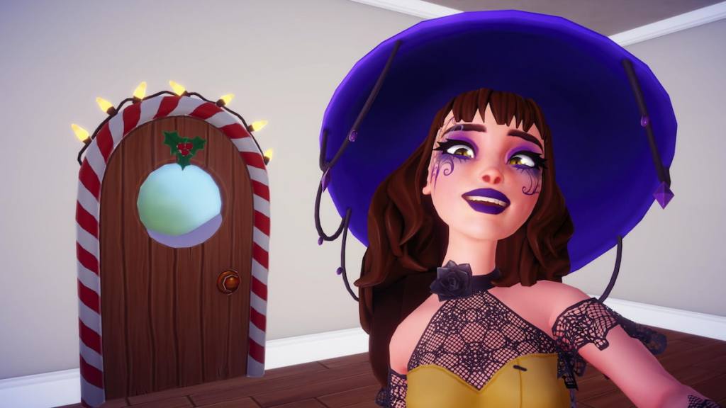 take a photo of the Pumpkin King's door in Disney Dreamlight Valley