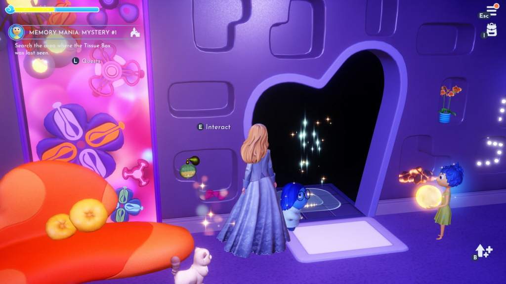 Tissue box sparkles in Disney Dreamlight Valley