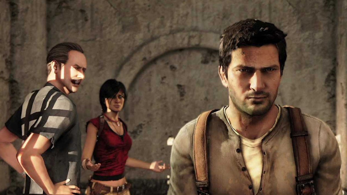 Nathan Drake, Sully and Chloe in Uncharted 2