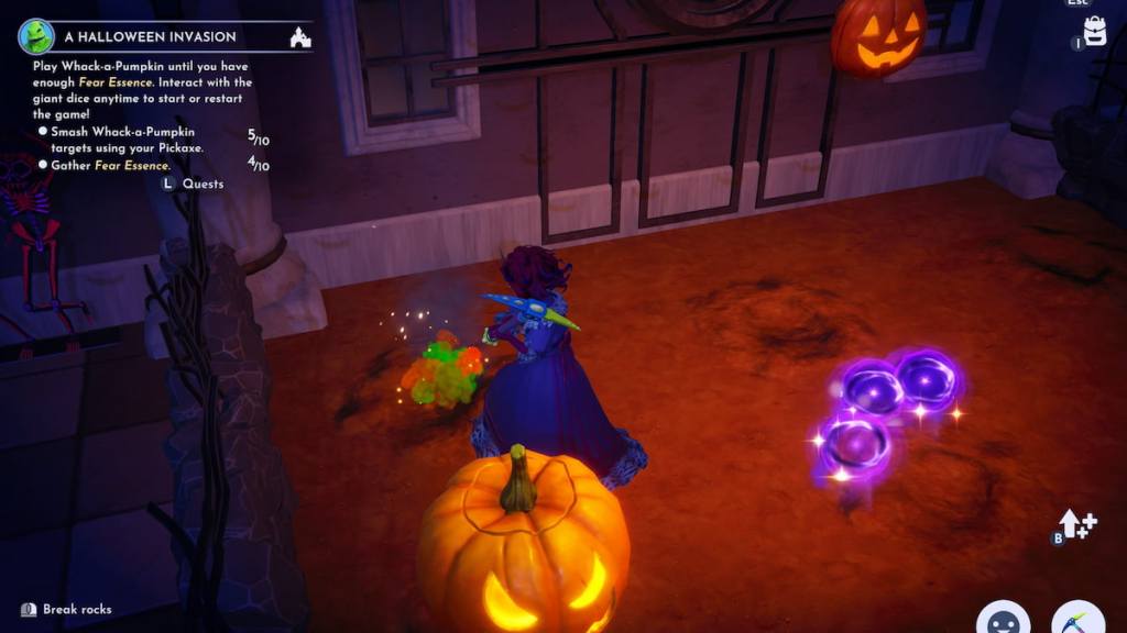 gathering essence from whack a pumpkin in disney dreamlight valley