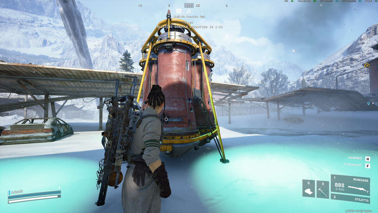 Escaping in Pendola Pass in ARC Raiders