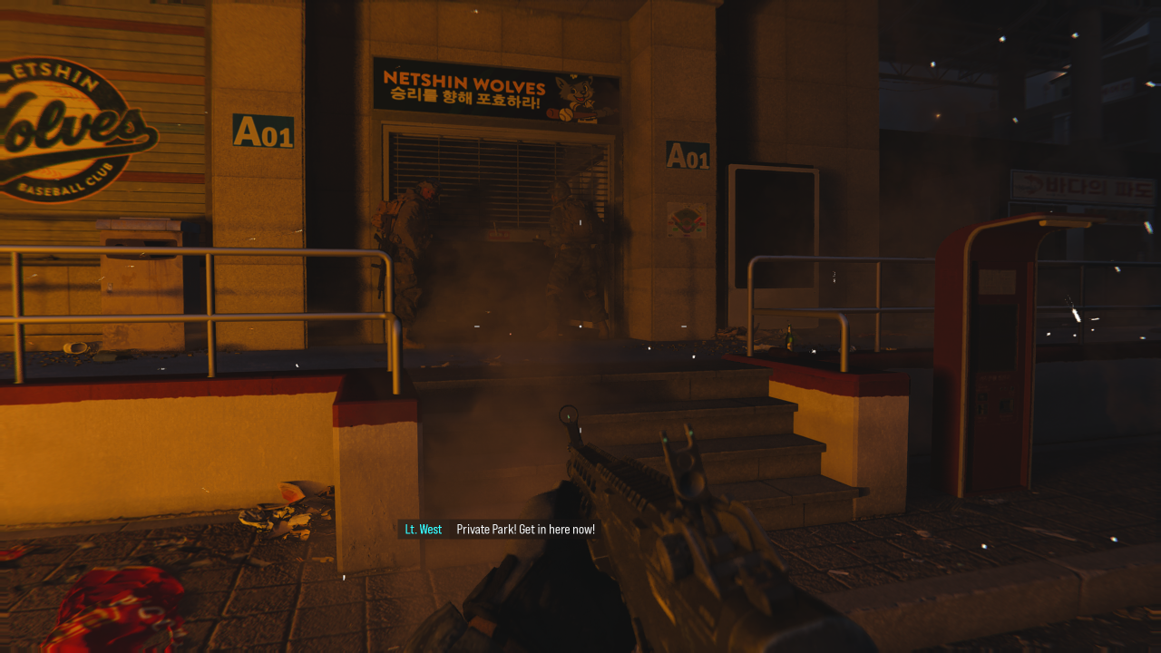 A shooting scene in Modern Warfare 4