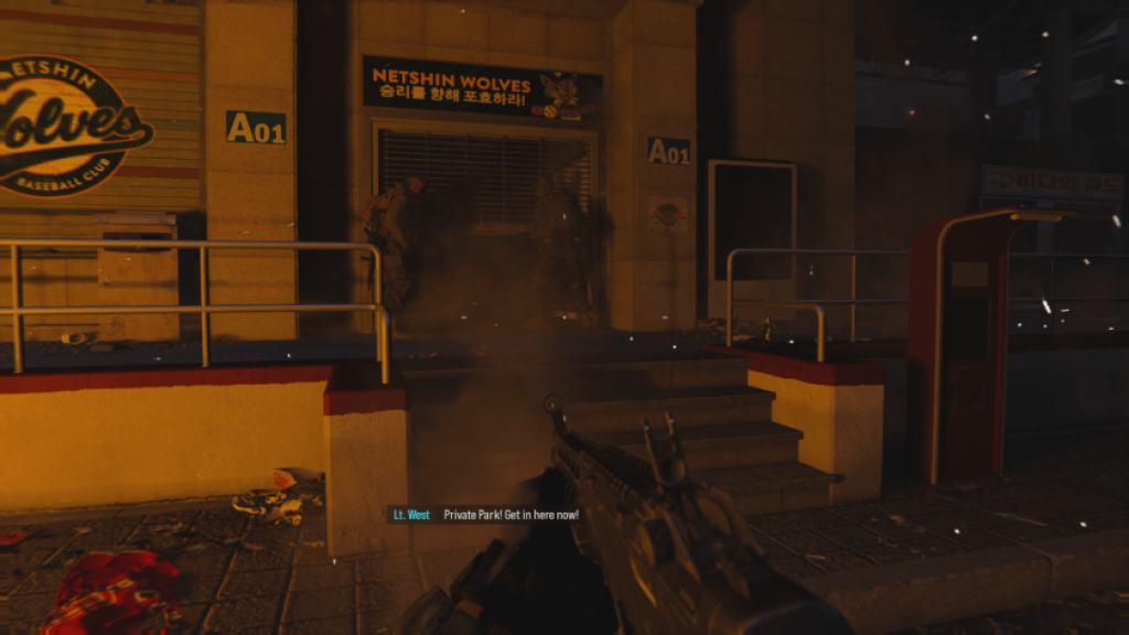 A shooting scene in Modern Warfare 4