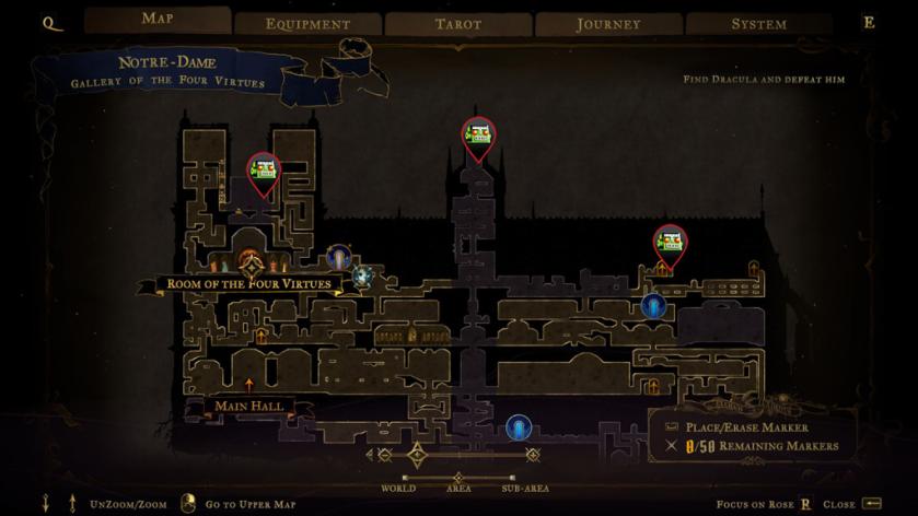The location of all Notre-Dame Brave Heart Fragments in Belmont's Curse.