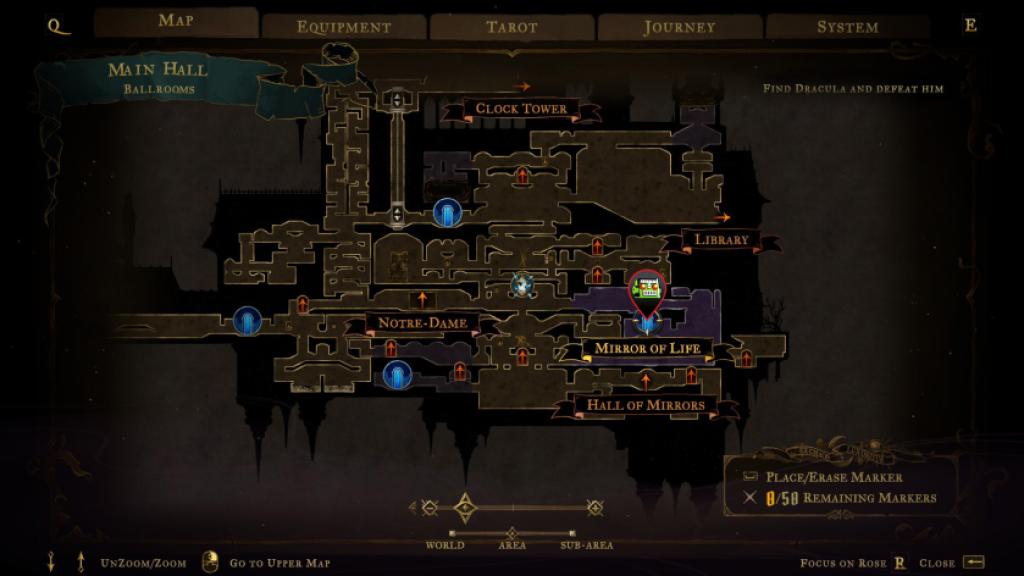 The location of the Ballrooms Mirror of Fate.
