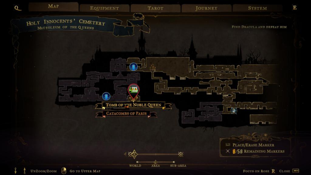 Eleanor location in Castlevania: Belmont's Curse.