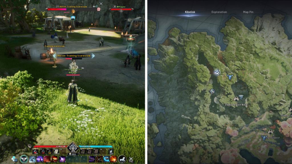 The location of the training dummy on Elyos in Aion 2.