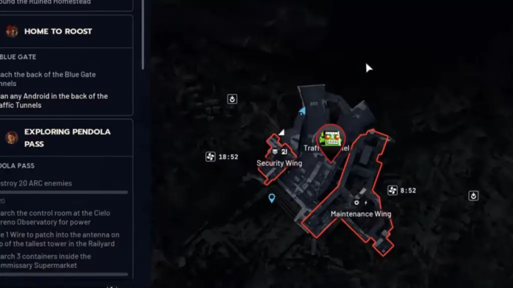 Location of the weighing logs