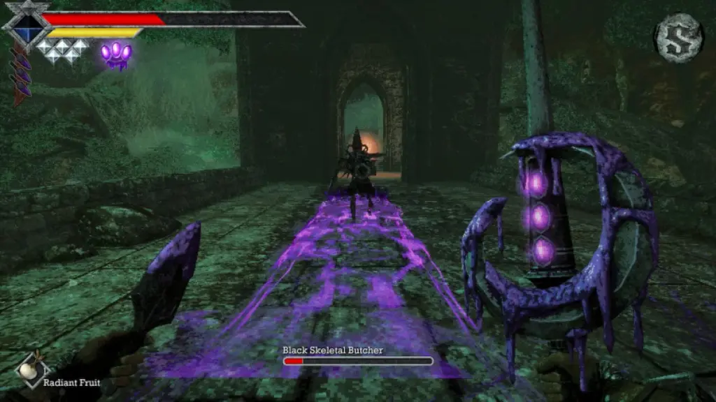 The Black Skeletal Butcher, a boss in Queens Domain.
