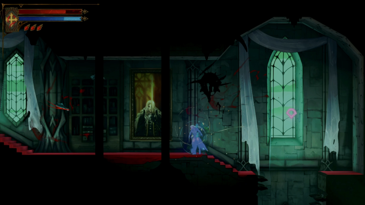 Rose fighting in the castle