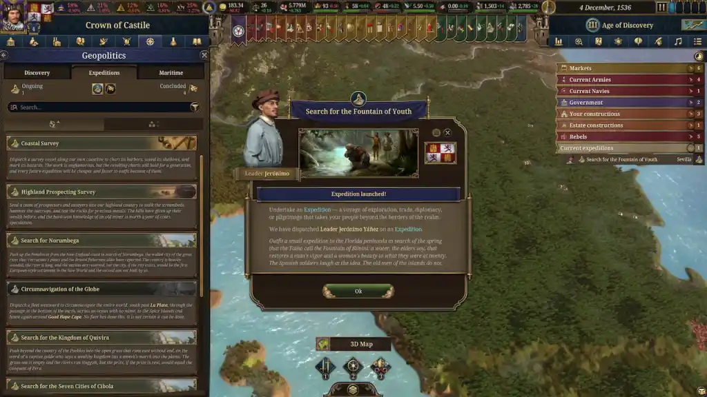 New expeditions in EU5. 