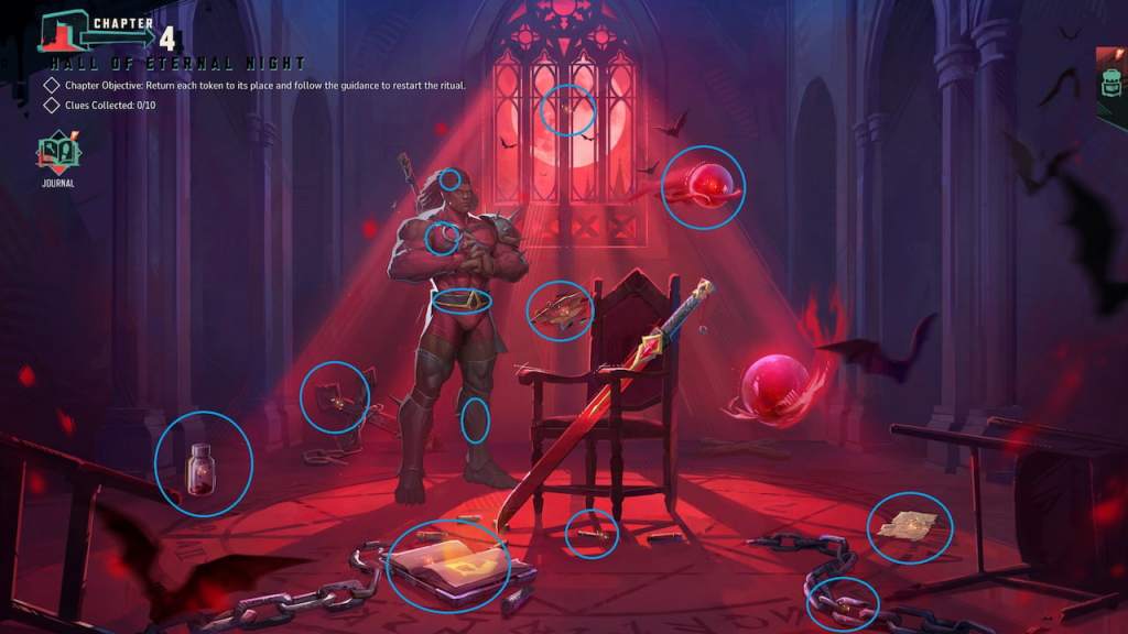 All 10 clues for chapter four marked in night of illusions event marvel rivals
