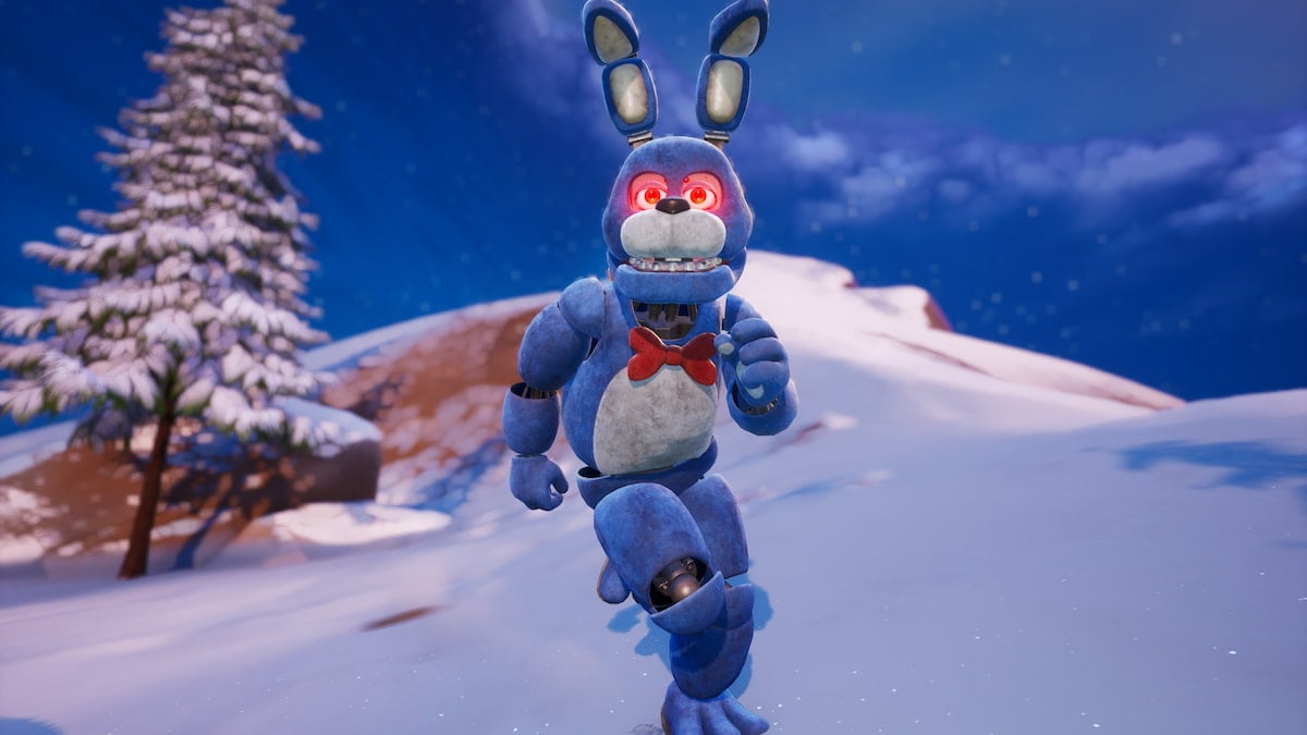 Bonnie running on hill in fortnite