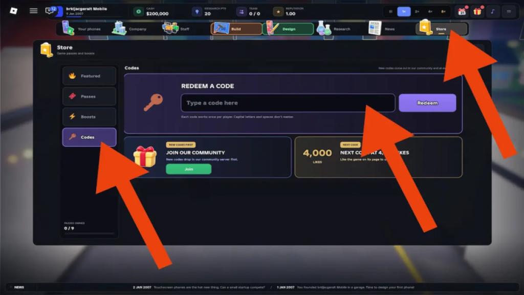 build a phone empire how to redeem codes