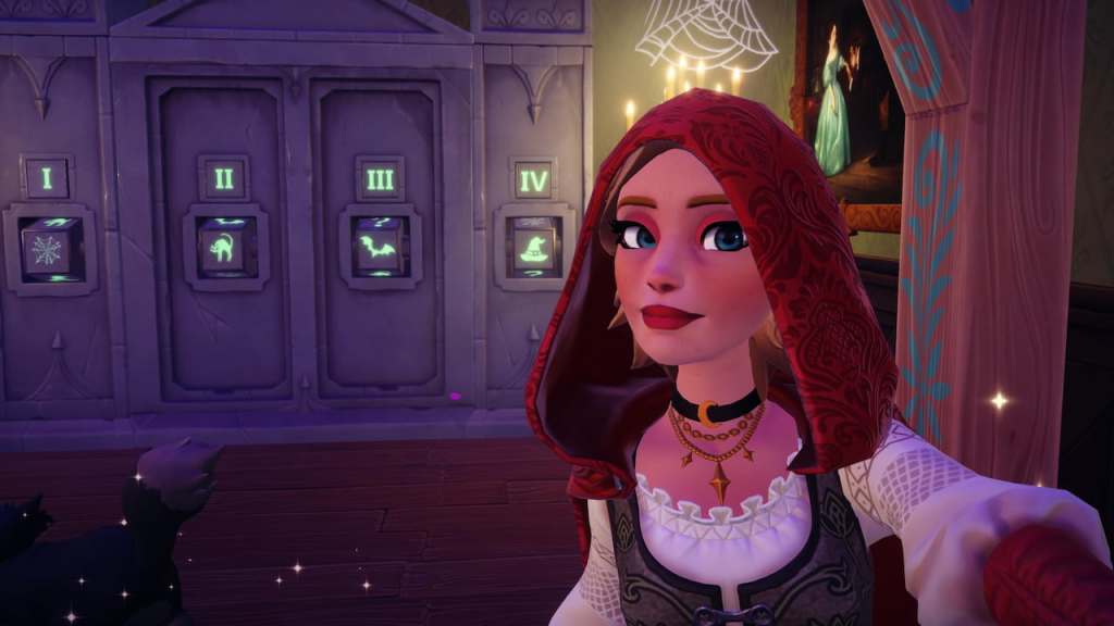 Completed Haunted House Pillar Puzzle in Disney Dreamlight Valley Haunted Floating Festival event