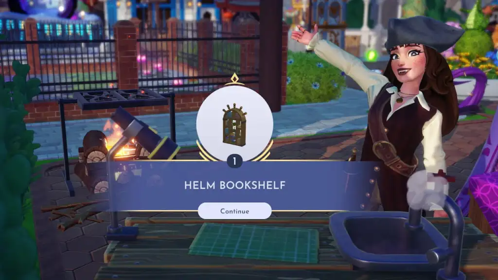 How to craft a Helm Bookshelf for your nautical charts in Disney Dreamlight Valley