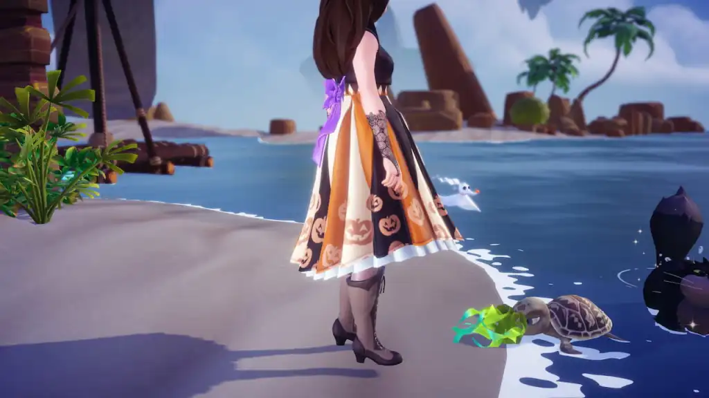 feeding Sea Turtle favorite food in Disney Dreamlight Valley