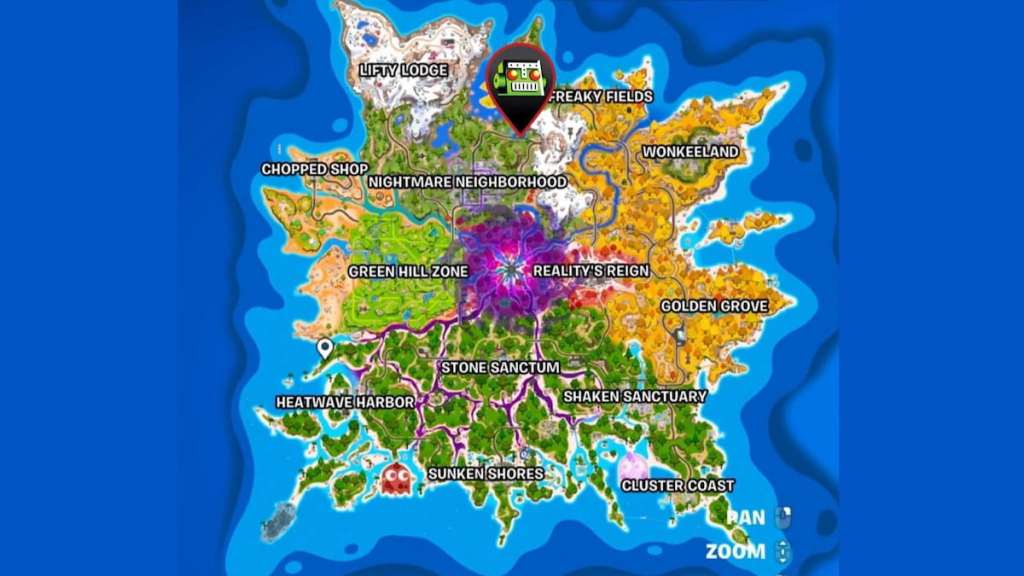 Freddy Fazbear's Pizza location in Fortnite Fortnitemares
