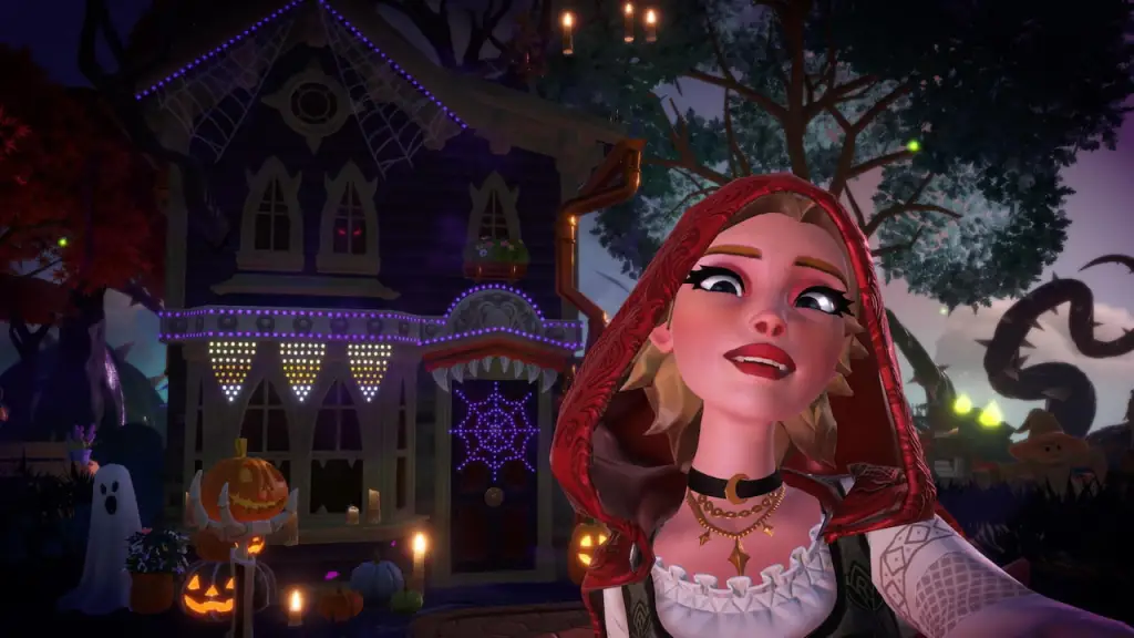 Haunted house in Disney Dreamlight Valley Haunted Floating Festival event